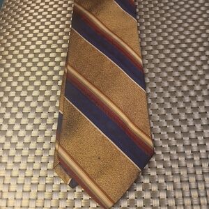 Jos. A. Bank Gold and Blue Striped Tie